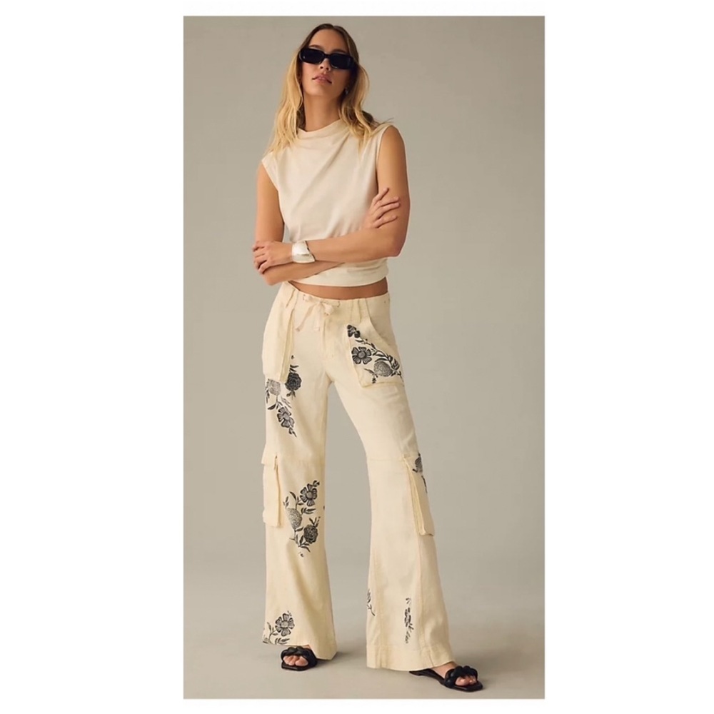 Anthropologie Bloomington Beach Cargo Flare Pants.